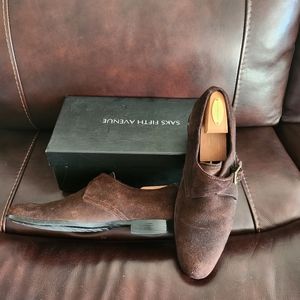 Brown Suede strap casual shoe.  Worn 4 times. Original sole and heel.